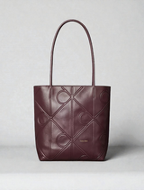 C.K Embossed Allover Emblem Logo Small Tote Bag 4F3197G