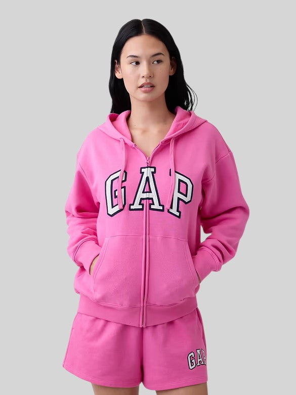 Gap Relaxed Gap Logo Zip Hoodie,627454