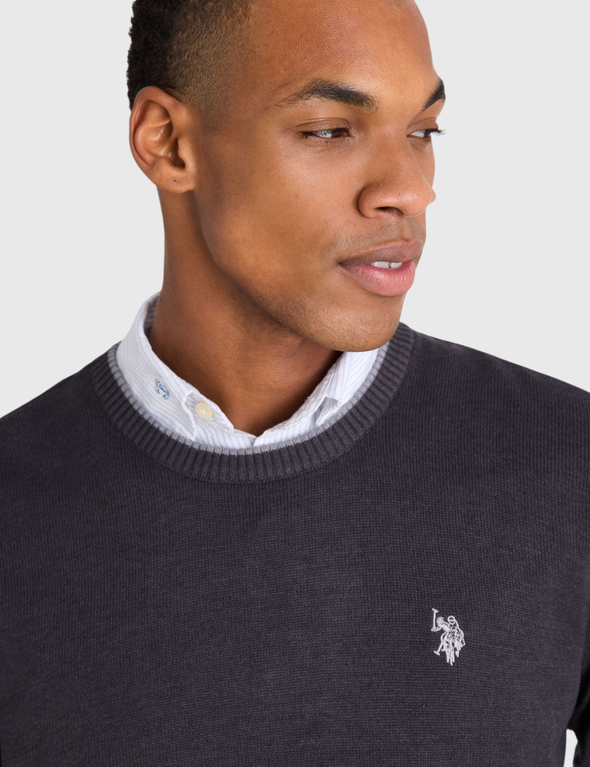 US.POLO.ASSN SOFT COTTON JERSEY CREW NECK SWEATER,USUF6S5243-0000A