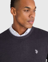 US.POLO.ASSN SOFT COTTON JERSEY CREW NECK SWEATER,USUF6S5243-0000A