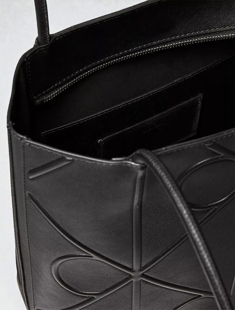 C.K Embossed Allover Emblem Logo Small Tote Bag 4F3197G